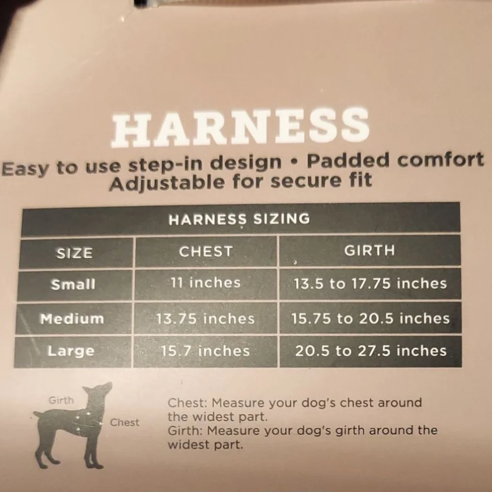 Benny's Choice Gray Dog Harness & Leash Set NWOT Size Medium
